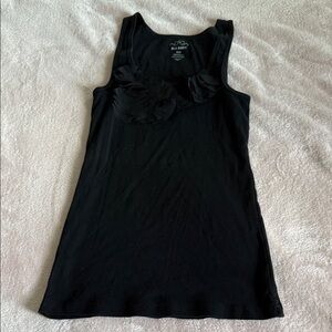 Old Navy Black Tank Top with Floral Detail